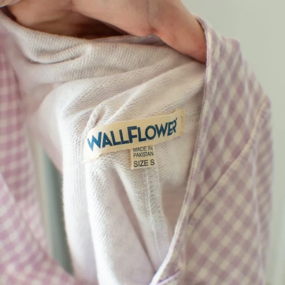 Wallflower Pink and White Gingham Romper Overalls - Picture 5 of 9